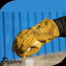 SRSAFETY High quality work welding cow split leather gloves